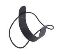 Support de tuyau en acier inoxydable pour jardin - Fixation murale - Résistant à la rouille - Pour eau, gaz et hydraulique - Design peu encombrant (B noir)