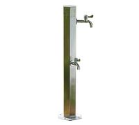 Support de tuyau extérieur avec double sortie d'eau et 2 robinets, idéal pour une irrigation efficace du jardin et une gestion de l'eau