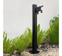 Support de tuyau extérieur en acier inoxydable, colonne de robinet de jardin verticale, robinet d'eau autoportant, fontaine extérieure montée au sol, design durable en acier 304 (couleur : F)