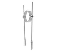Support de Tuyau Extérieur Inox M8x350 à Clip Rapide pour Drainage | Acier Inoxydable, Finition Brossée Lisse, Intérieur Courbé Élargi, Montage sans Perçage, Argenté