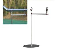 Support de tuyau horizontal réglable de 7,6 cm | Double pince rapide et base ronde stabilise le tuyau de cheminée horizontal pour tente chaude (52-96 cm / 20.5-37.8in)