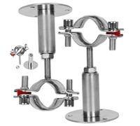 Support de tuyau, support de tuyaux en acier inoxydable 2pcs, supports montage à hauteur réglable 1, 97 à 3, 9 pouces pour le mural/plafond