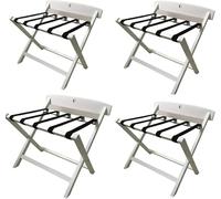Support de valise pliable en bois avec dossier - Solution de rangement de voyage durable, design peu encombrant pour l'organisation des bagages et la décoration d'intérieur