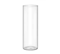 Support de vase cylindrique contemporain en verre pour créer un cadre unique pour chambre à coucher, bureau transparent