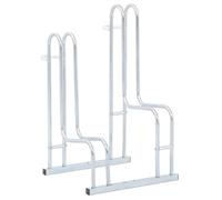 vidaXL Support de vélo au sol autoportant pour 2 vélos – acier galvanisé