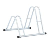 vidaXL Support de vélo au sol autoportant pour 2 vélos acier galvanisé