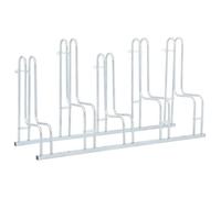 vidaXL Support de vélo autoportant au sol pour 5 vélos en acier galvanisé