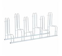 vidaXL Support de vélo autoportant au sol pour 6 vélos en acier galvanisé