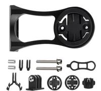Support de vélo avant en alliage d'aluminium réglable pour ordinateur de vélo, kit de montage pour tableau Garmin/Bryton/Cateye Code, caméra d'action sportive (noir)