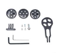 Support de vélo avant en alliage pour Garmin Wahoo pour igpsport - Extension de guidon réglable avec 3 bases - Support GPS de route VTT Noir 8,3 cm