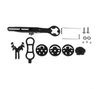 Support de vélo en alliage d'aluminium pour Garmin Bryton Wahoo Cateye avec support d'éclairage intégré Noir (B)