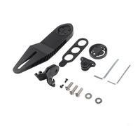 Support de vélo en alliage d'aluminium pour ordinateur de vélo | Support de guidon coupe-vent pour Garmin pour Wahoo pour Bryton pour iGPSPORT pour CYCPLUS | Accessoires de cyclisme | Noir