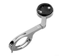 Support de vélo en aluminium Out Front pour ordinateur Garmin Bike (gris) | Aluminium léger, design extérieur avant, surface de guidon libre, compatible avec Garmin, durable