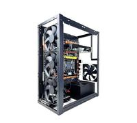 Support de ventilateur air-eau en métal - Cadre de boîtier ouvert empilable - Cadre de ventilateur en aluminium - Cadre de test ouvert pour ordinateur - Protection contre la surchauffe - Dissipation