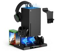 Support de Ventilateur de Refroidissement Compatible avec Xbox Series X avec Kit Accessoire pour Support de Casque, Système de Refroidissement par Ventilateur pour Series X avec Chargeur de Manette