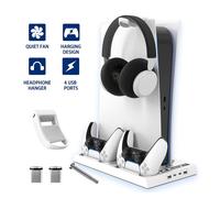 Support De Ventilateur De Refroidissement Vertical Pour Console Ps5 Chargeur À Double Contrôleur Station De Charge Rapide Pour Disque Ps5/Accessoires Numériques