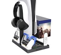 Support de ventilateur de refroidissement vertical pour console PS5, chargeur de deux contrôleurs Digital Editions, 2 ventilateurs de refroidissement silencieux, accessoires de station de charge,