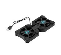 Support de ventilation pour ordinateur portable gaming, grand ventilateur à débit d'air pour un refroidissement efficace, deux ventilateurs
