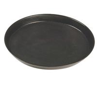 Support de verre à bière Plateau de service en PRV Noir antidérapant ØxH : 36 x 4 cm