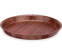 Support de verre à bière Plateau MDF aspect bois rond brun Ø 36 cm Tray 90 antidérapant