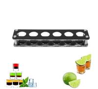 Support de verre à Shots, plateau en verre acrylique, plateau de service de dégustation, organisateur de tasses, support d'affichage de vin pour fête, Bar, maison (Porte-gobelet combiné 1X6 à 6 têtes)
