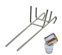Support de versage pour seau à miel | Sans Mains en Acier Inoxydable Multifonction | Outil d'Apiculture en Métal | Jardin, maison, d'abeille, sirop de riz brun, yaourt, lait