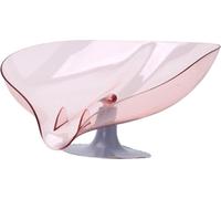 Support de vidange à ventouse Plateau de stockage de boules d'éponge pour lave-vaisselle Organisateur de vidange en plastique pour l'évier de cuisine Rose