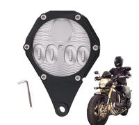 Support de vignette de moto - Cadre hexagonal pour permis de vignette | Support en aluminium avec clé, porte-étiquette pour VTT, moto, cyclomoteur