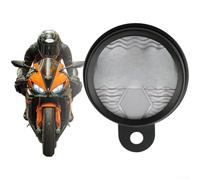 Support de vignette de moto en acier inoxydable - Tube cylindrique étanche - Pour cyclomoteur et scooter - Support antivol - Argenté - 87 mm - Noir