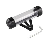 Support de vignette de moto - Tube cylindrique en aluminium avec joint étanche pour montage sécurisé du cadre - Design amovible avec tournevis - Noir