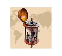 Support de vin sous forme de globe Bois d'eucalyptus 60774