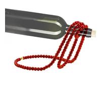 Support de vin suspendu | Support de vin flottant | Support à vin avec chaîne en métal et collier de pierres précieuses | Nouveau support de casier à vin pour décoration