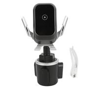 Support de voiture à bras long extensible et rotation à 360, ultra-stable et sans vibrations, avec chargeur sans fil à induction tactile,