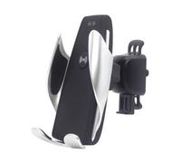 Support Voiture Téléphone jusqu'à 6.9 pouces avec Charge QI 15W Noir / Argent