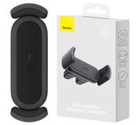Support de voiture Baseus Steel Cannon 2 à pince pour calandre (noir)