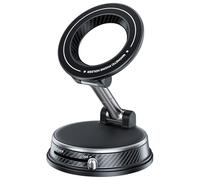 Support de voiture multifonction rotatif portable et pliable pour téléphone magnétique avec technologie de verrouillage double aimant Fixation sécurisée Rotation à 360° Réglage de l'inclinaison à 180°