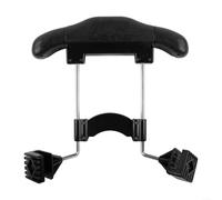 Support de voiture portable avec mécanisme à ressort intégré pour une installation sûre entre les appuie-têtes des sièges avant, fonctionne dans la plupart des types de véhicules (noir)