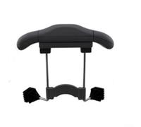 Support de voiture portable avec mécanisme à ressort intégré pour une installation sûre entre les appuie-têtes des sièges avant, fonctionne dans la plupart des types de véhicules (gris)