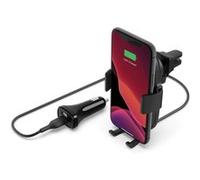 Support de voiture pour grille d'aération avec chargeur à induction intégré 10 W Belkin Noir Noir G