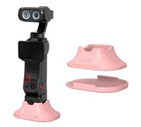 Support de voiture pour Insta360 Luna Ultra, support d'affichage de bureau stable avec fond adhésif pour vlogging, diffusion en direct, accessoire de caméra (rose)