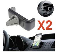 Support de voiture pour smartphone - SHOP-STORY - Lot de 2 - Réglable - Rotatif - Noir
