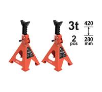 Support de voiture réglable - TRIZERATOP - 3000 kg - Set de 2 pièces - 280-420 mm - Acier
