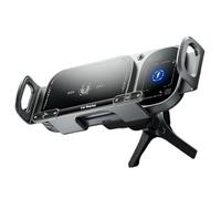 Support de voiture rotatif de charge sans fil avec serrage automatique 15 W, charge rapide, support voiture pour téléphone, contrôle tactile, chargeurs sans fil pour tableau bord et grille d'aé