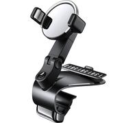 Support de voiture Rotation à 1200 degrés Support de tableau de bord Support de navigation Gps Clip-on Cradle Noir