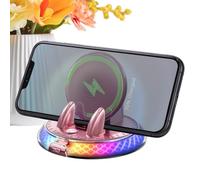 Support de voiture - Support rotatif à 360 ° - Indicateur lumineux | Support de chargeur de voiture sans fil rotatif à 360 degrés avec tableau de bord RVB, camion, conducteur automobile