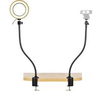 Support De Webcam Avec Lumière Circulaire Usb De 20Cm - Pour Logitech Streamcam C920S C920 C930E C922X C930 C922 C925E C615 Brio Webcam