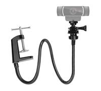 Support de webcam avec support de téléphone, bras de caméra de bureau à col de cygne pour webcam Logitech C930e C930 C920 C922x