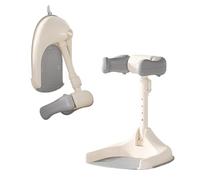 Support debout pour fête prénatale, tour de bain pour bébé, support de douche antidérapant, base antidérapante, tour câlin pour 8-36 mois, sécurité et stabilité, 39 x 33,5 x 44 cm-54 cm (gris)