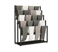 Support d'écharpe en fer avec roues, présentoir à 5 couches pour écharpes en soie, châles, couvertures, magasin de détail commercial, organisateur au sol pour vêtements, ceintures, cravates, pantalons