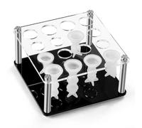 Support d'échecs en acrylique avec 6 moules en silicone pour moulage de | Support de versement en résine stable et gabarit de formage de pièce d'échecs pour bricolage pour fabricant d'échecs
